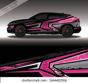 Car wrap decal design vector, custom livery race rally car vehicle sticker and tinting.