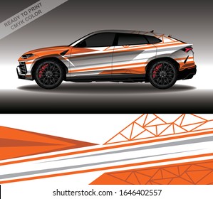 Car wrap decal design vector, custom livery race rally car vehicle sticker and tinting.