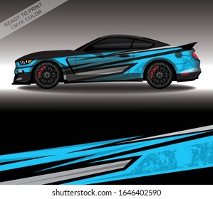 Car wrap decal design vector, custom livery race rally car vehicle sticker and tinting.