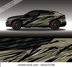 Car wrap decal design vector, custom livery race rally car vehicle sticker and tinting.