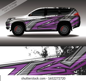 Car wrap decal design vector, custom livery race rally car vehicle sticker and tinting.