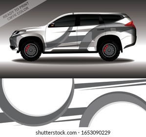 Car wrap decal design vector, custom livery race rally car vehicle sticker and tinting.