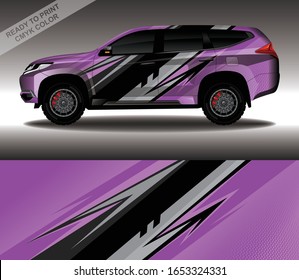 Car wrap decal design vector, custom livery race rally car vehicle sticker and tinting.