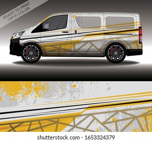 Car wrap decal design vector, custom livery race rally car vehicle sticker and tinting.
