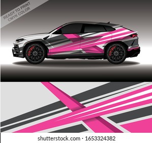 Vector de diseño de la envoltura de Camión, adhesivo y tintado de vehículos de camión de carrera de la carrera de la livina personalizada.