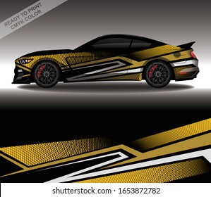 Car wrap decal design vector, custom livery race rally car vehicle sticker and tinting.