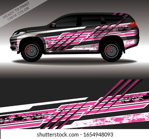 Car wrap decal design vector, custom livery race rally car vehicle sticker and tinting.