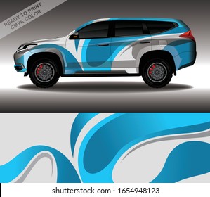 Car wrap decal design vector, custom livery race rally car vehicle sticker and tinting.