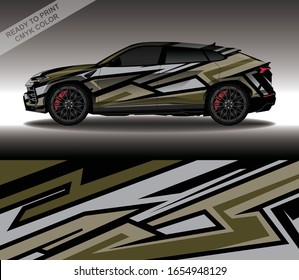Vektorillustration für die dekale Gestaltung von Autos, Aufkleber und Tönung von Karosserien.