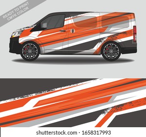 Car wrap decal design vector, custom livery race rally car vehicle sticker and tinting.