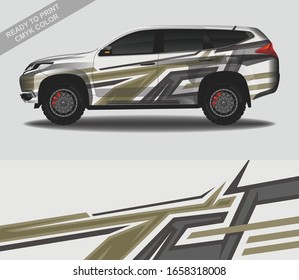 Car wrap decal design vector, custom livery race rally car vehicle sticker and tinting.