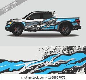 Car wrap decal design vector, custom livery race rally car vehicle sticker and tinting.