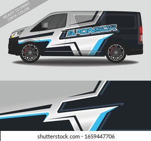 Vector de diseño de la envoltura de Camión, adhesivo y tintado de vehículos de camión de carrera de la carrera de la livina personalizada.