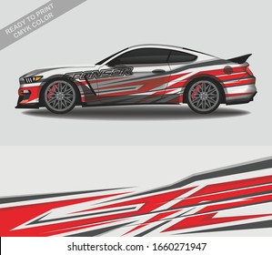 Car wrap decal design vector, custom livery race rally car vehicle sticker and tinting.