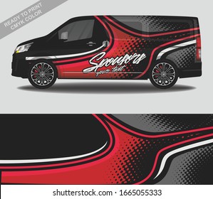 Car wrap decal design vector, custom livery race rally car vehicle sticker and tinting.