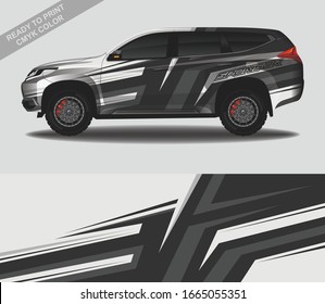 Car wrap decal design vector, custom livery race rally car vehicle sticker and tinting.