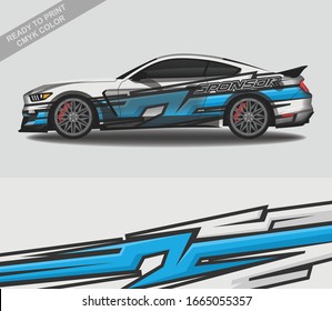 Car wrap decal design vector, custom livery race rally car vehicle sticker and tinting.