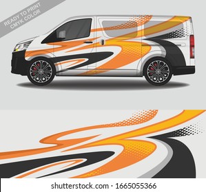 Car wrap decal design vector, custom livery race rally car vehicle sticker and tinting.