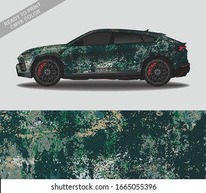 Car wrap decal design vector, custom livery race rally car vehicle sticker and tinting.