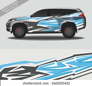 Car wrap decal design vector, custom livery race rally car vehicle sticker and tinting.