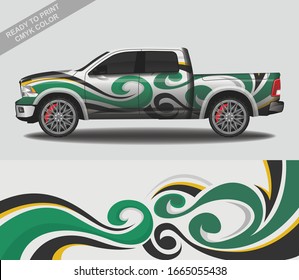 Car wrap decal design vector, custom livery race rally car vehicle sticker and tinting.