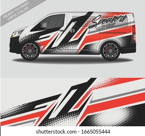 Car wrap decal design vector, custom livery race rally car vehicle sticker and tinting.