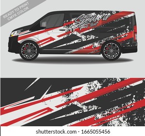 Car wrap decal design vector, custom livery race rally car vehicle sticker and tinting.