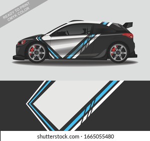 Car wrap decal design vector, custom livery race rally car vehicle sticker and tinting.