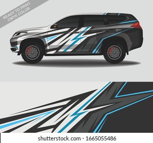 Car Wrap Decal Design Vector, Custom Livery Race Rally Car Vehicle Sticker And Tinting.