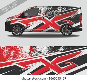 Car wrap decal design vector, custom livery race rally car vehicle sticker and tinting.