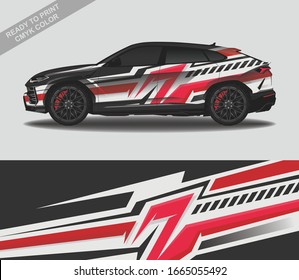 Car wrap decal design vector, custom livery race rally car vehicle sticker and tinting.