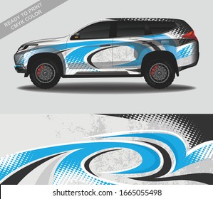 Car wrap decal design vector, custom livery race rally car vehicle sticker and tinting.