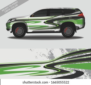 Car wrap decal design vector, custom livery race rally car vehicle sticker and tinting.