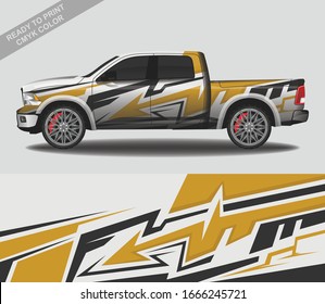 Car wrap decal design vector, custom livery race rally car vehicle sticker and tinting.