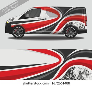 Car wrap decal design vector, custom livery race rally car vehicle sticker and tinting.