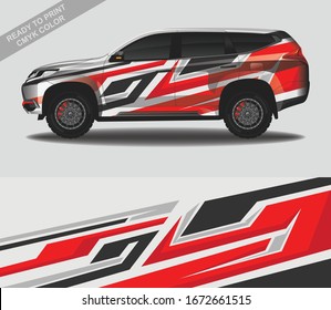 Car wrap decal design vector, custom livery race rally car vehicle sticker and tinting.