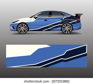 Car wrap decal design vector. Graphic abstract racing designs for vehicle, , race, adventure template design vector