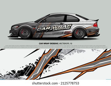 Vector de diseño de calcomanías de ajuste de coches. diseño abstracto de material gráfico de fondo para vehículos, coches de carreras, rally, livery, coche deportivo