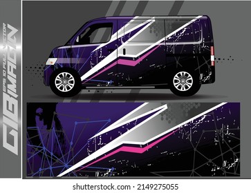 Car wrap decal design vector, custom livery race rally car vehicle sticker and tinting.