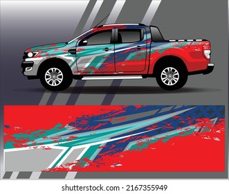Car wrap decal design vector  custom livery race rally car vehicle sticker and tinting