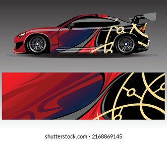 Diseño de calcomanías de ajuste de coches vectorial rally de rodaje personalizado autoadhesivo y tinción