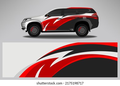 Car wrap decal design vector, custom livery race rally car vehicle sticker and tinting.