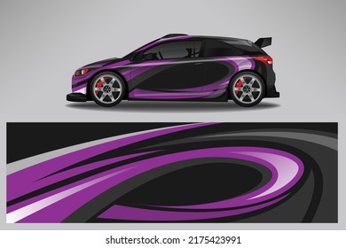 Car wrap decal design vector, custom livery race rally car vehicle sticker and tinting.