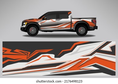 Car wrap decal design vector, custom livery race rally car vehicle sticker and tinting.