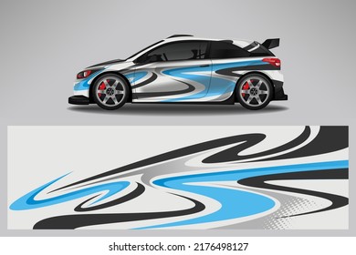 Car wrap decal design vector, custom livery race rally car vehicle sticker and tinting.