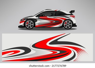 Car wrap decal design vector, custom livery race rally car vehicle sticker and tinting.