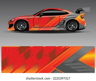 Vector de diseño de calcomanías de envoltura de coches, pegatinas y tinción de vehículos de la carrera de la carrera de la liviana personalizada
