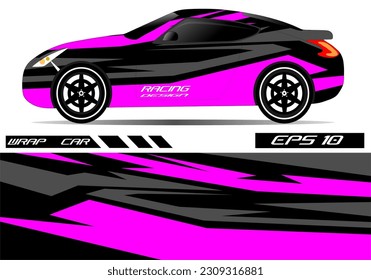 Car wrap decal design vector, custom livery race rally car vehicle sticker and tinting.