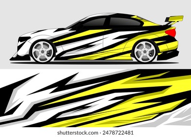 Car wrap decal design vector