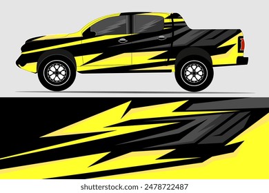 Vector de diseño de calcomanía de envoltura de coche